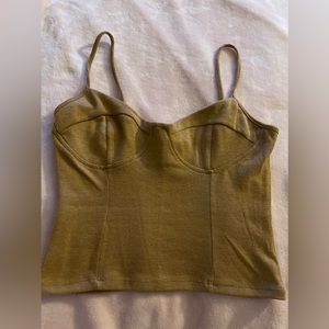 Meraki brown crop cami top